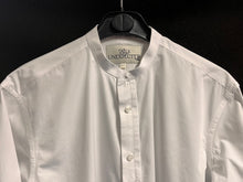 Load image into Gallery viewer, Collarless Shirt (White) double cuffs